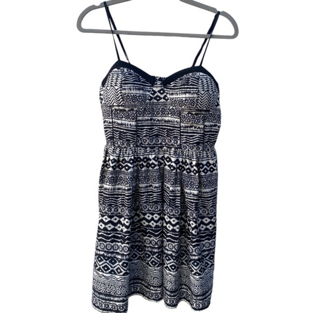 American Rag Black & White “Silky” Fit & Flare Sleeveless Dress, Juniors Dress